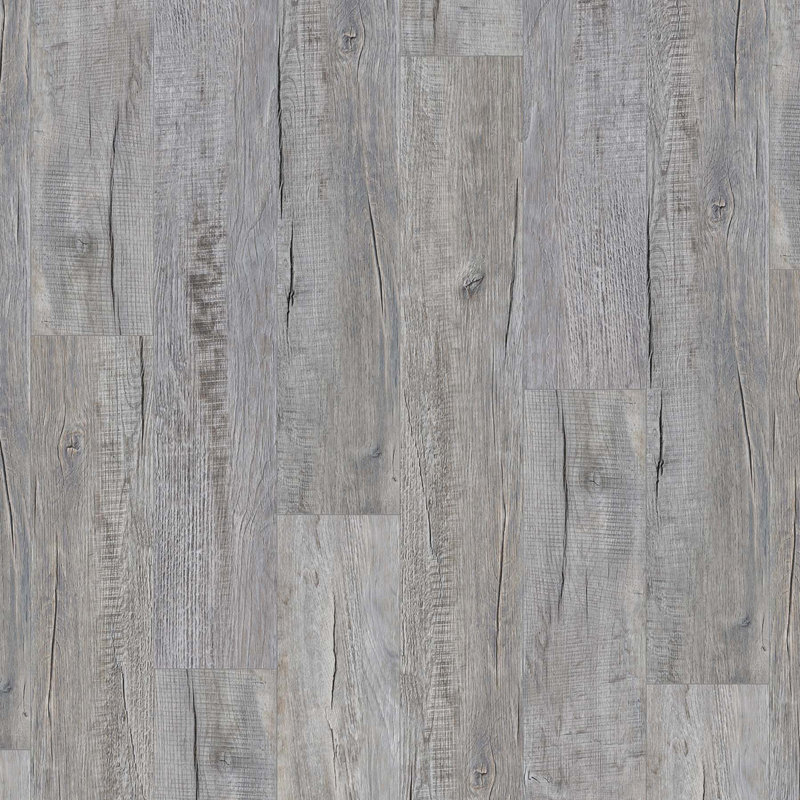 2.5mm Thick 7.25'' W x 48'' L Oak Vinyl Plank, Whitewashed
