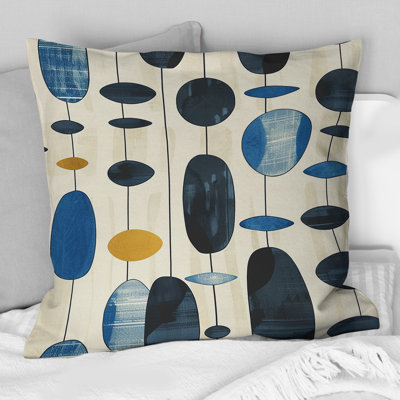 Coussin décoratif ivoire Midcentury Shapes VI - Midcentury