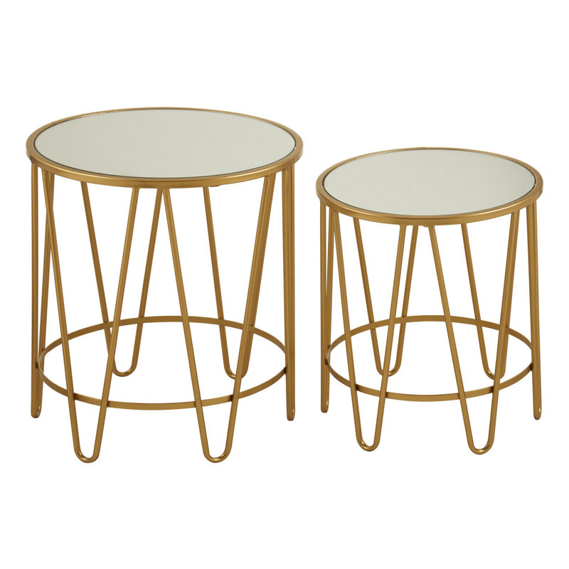 Orofino Glass Top Frame Nesting Tables