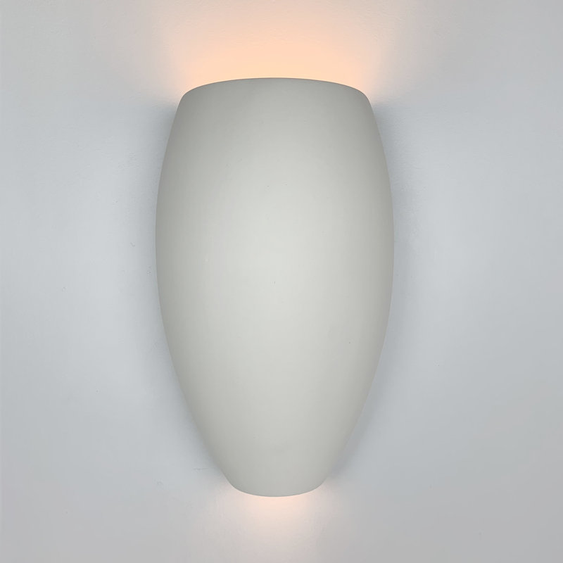 Aulay Ceramic Flush Mounted Sconce, Natural Bisque, Yes