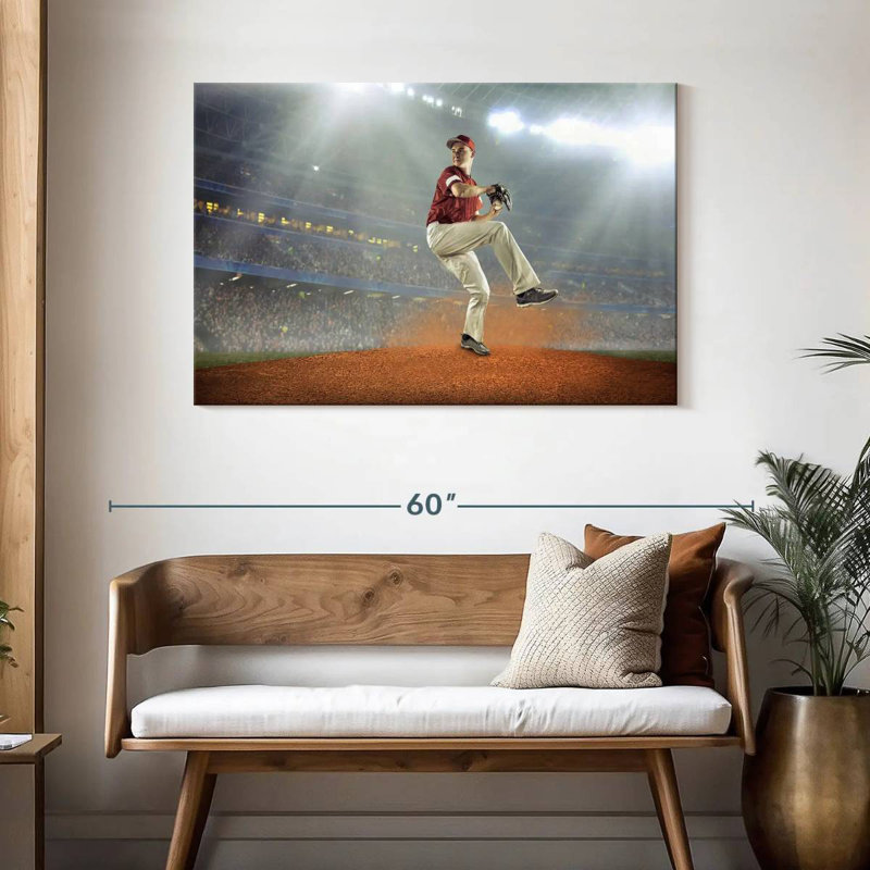 Sireci Baseball Pitcher Stance, 30" H x 45" W