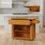 Chariot pour îlot de cuisine cannelé 39,4 pouces avec roulettes, comptoir pliable, armoire de rangement à porte coulissante, tiroirs et étagère ouverte à 2 niveaux pour la salle à manger de cuisine-813631304