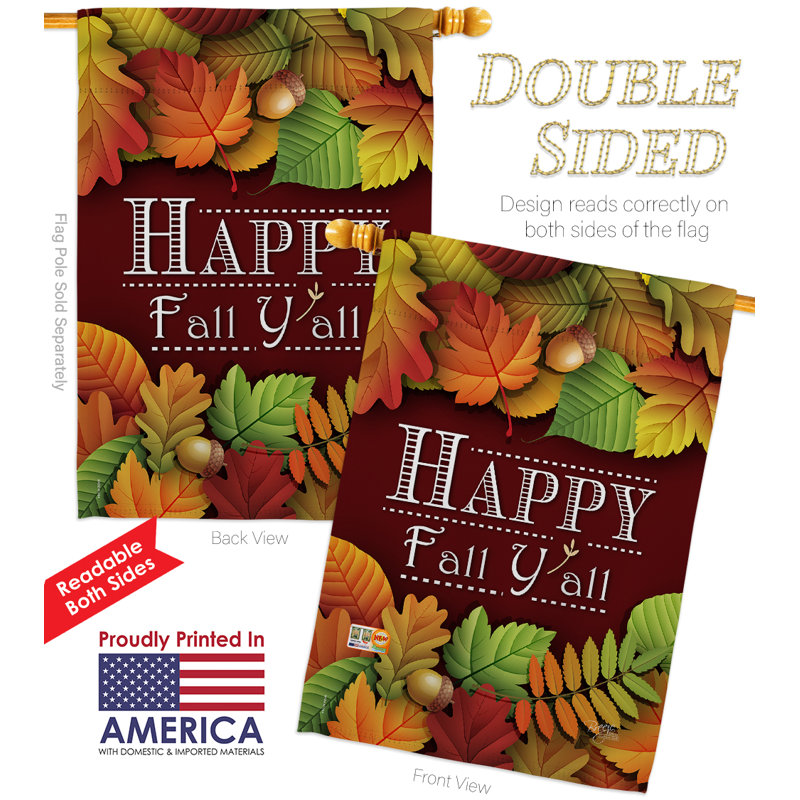 Double Sided 40'' H x 28'' W Polyester Thanksgiving Flag Set