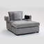 Fauteuil ergonomique surdimensionné avec repose-pieds-1447455899