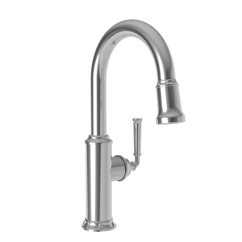 Gavin Single Handle Pull Down Kitchen Faucet, Polished Chrome