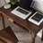 39.37"Brown Retro Rectangle Solid Wood Writing Desk,2-drawer-1070123906