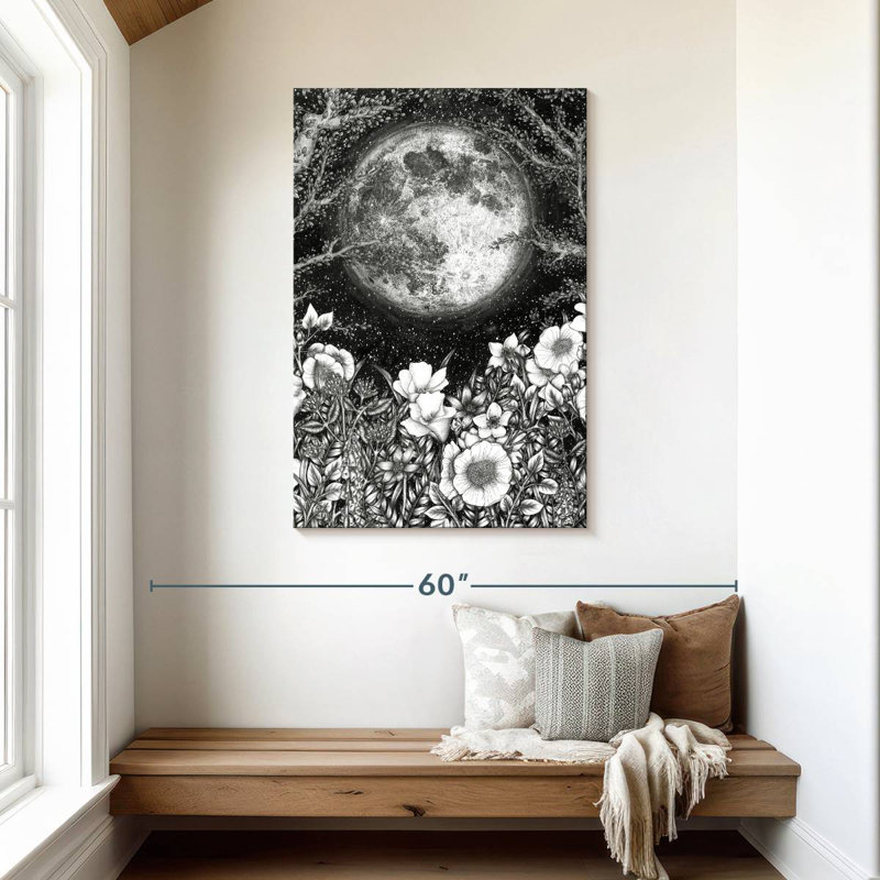 Minuit dans le jardin II, H 45 po x l 30 po