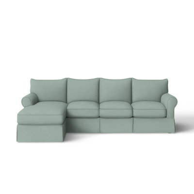 Amari Slipcovered Sectional with Sleeper Sofa by Wayfair Custom Upholstery