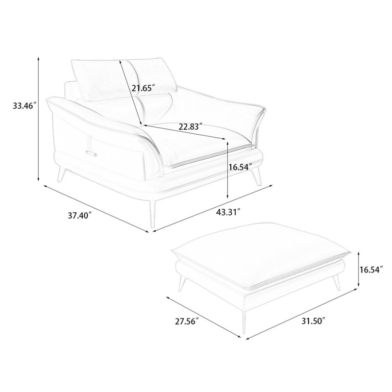 Chaise avec accoudoirs à coussin en cuir véritable kaki, Kaki
