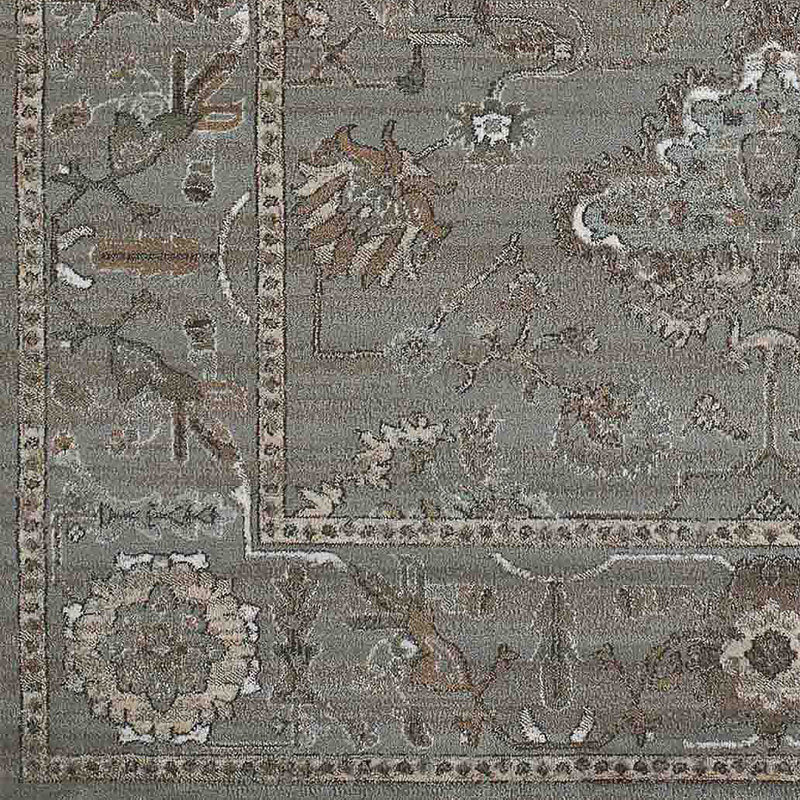  Benson Traditional Vintage Distressed Gray Oriental Area Rug, Rectangle  3'3" x 4'11"