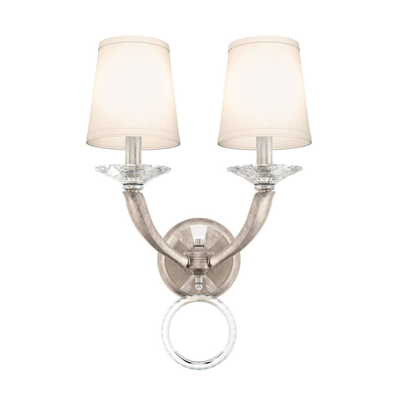 Emilea 2 - Light Candle Wall Light, Antique Silver