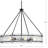 Rivera 6 - Light Glass and Steel Dimmable Round / Oval Chandelier