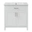 Meuble-lavabo de salle de bain avec lavabo en céramique et grand espace de rangement - le choix parfait pour les petites salles de bain