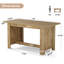 Table pour îlot de cuisine de 63 pouces, table pour îlot de ferme avec sièges, table de bar à hauteur de comptoir pour la cuisine et la salle à manger