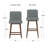 Dorreen Wood And Upholstered Tufted Adjustable Height Swivel Stool-49172510-49172508