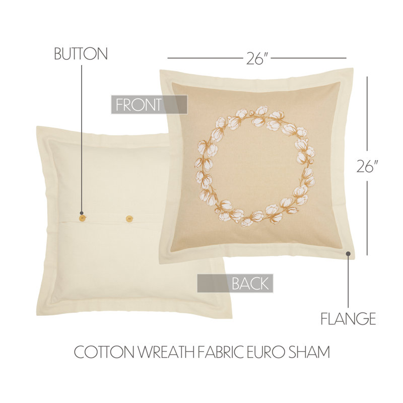 Ashmont Tan and Cream Embroidered Cotton Square Pillow