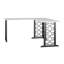 Demandre L-Shaped Metal Base Executive Desk