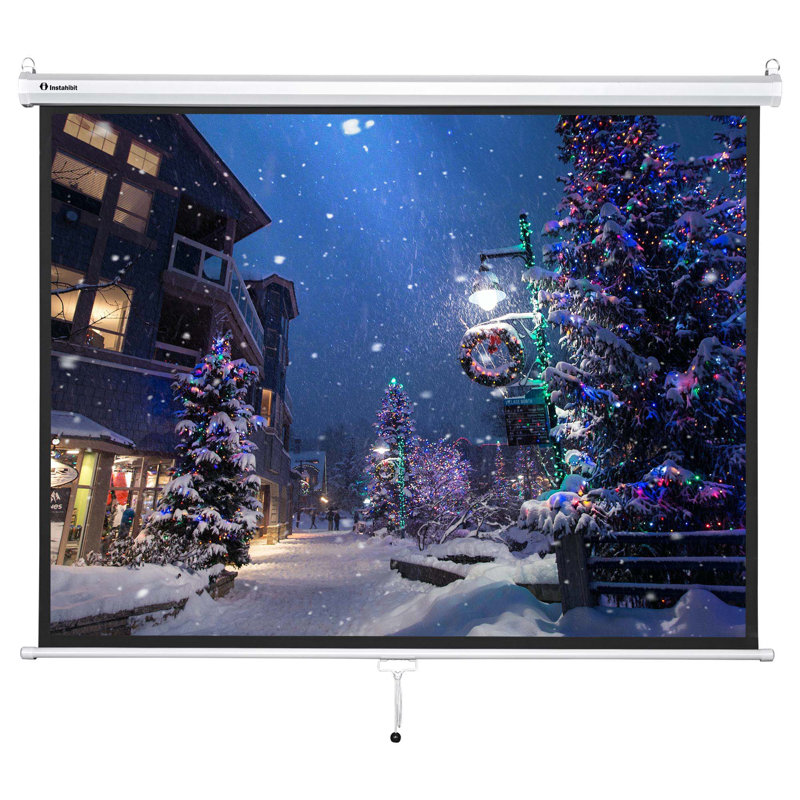 Instahibit Manual Projector Screen Projector Screen, 57" H x 43" W