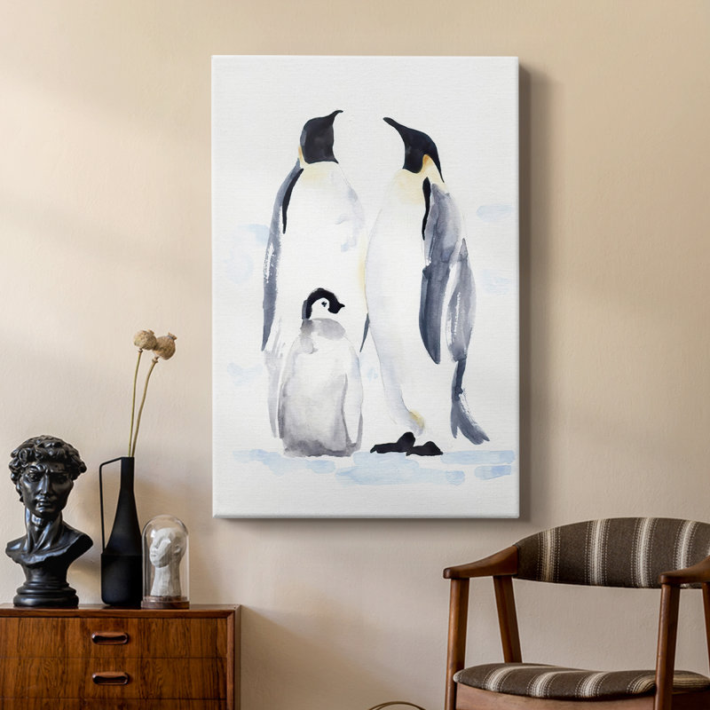 Manchots empereurs II - galerie sur mesure, H 18 po x l 12 po