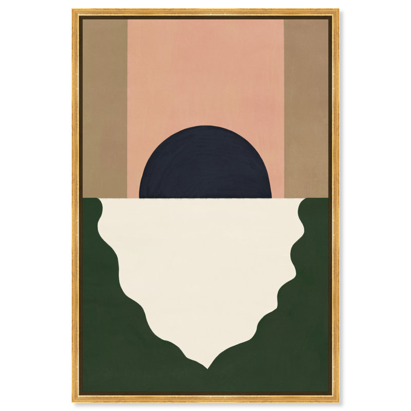 Moonrise Abstract Print by Oliver Gal, 31"H x 46"W, Gold Floater Frame
