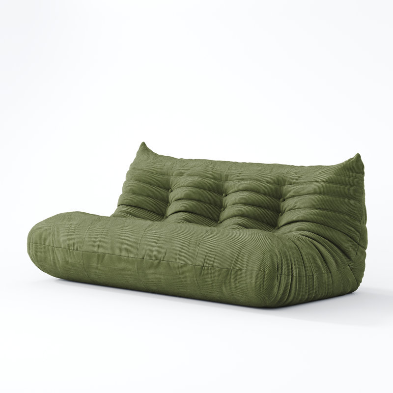 Castleberry Lazy Sofa Bean Bag Chair Floor Sofa Boneless Couch Compression Fireside Lounger Accent Chair for Living Room, Bedroom, Apartment (Available in Multiple Colors)