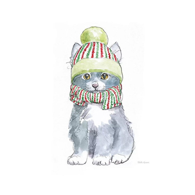 Christmas Kitties II Square by Beth Grove - Wrapped Canvas Print, 66.04 cm H x 66.04 cm W x 1.91 cm D
