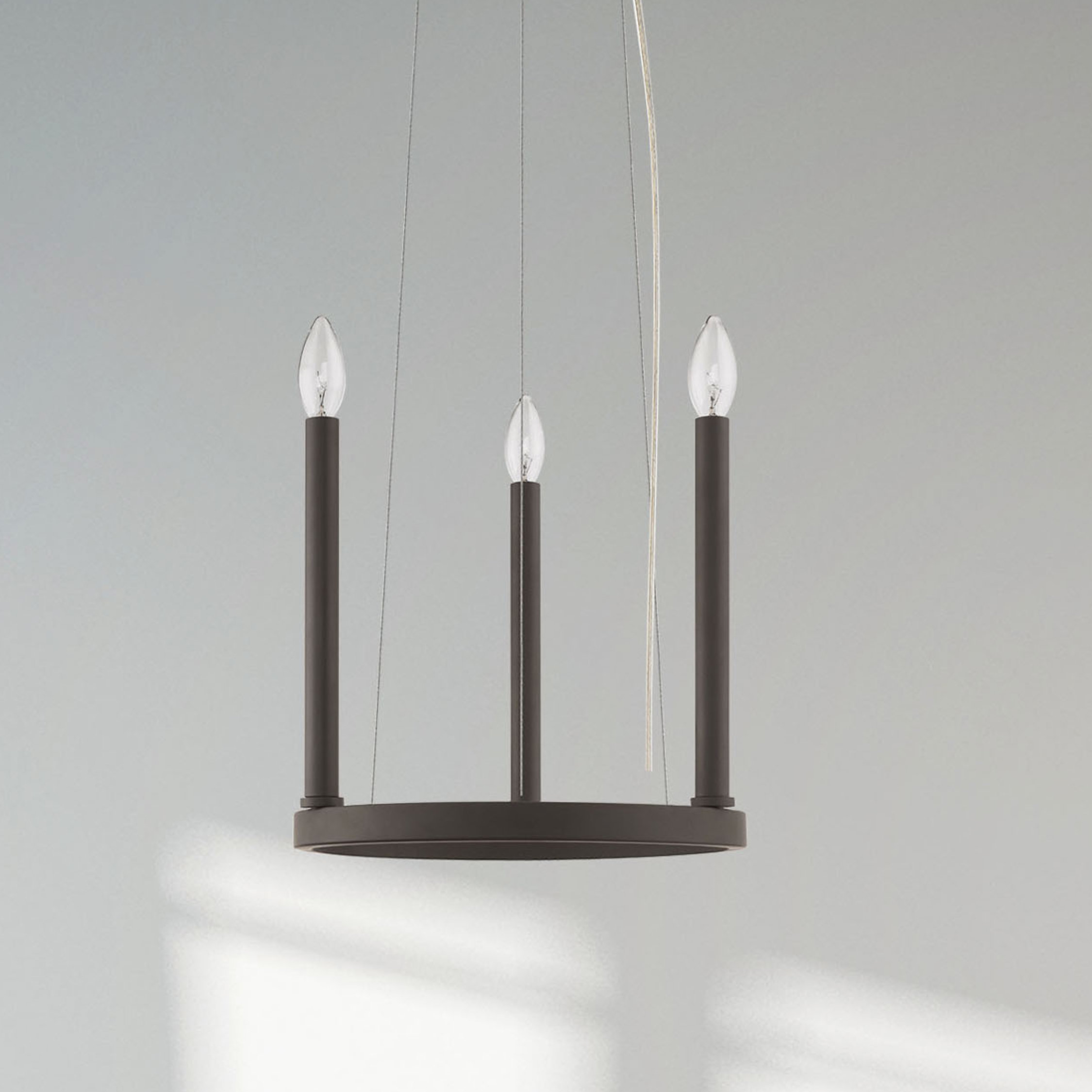 Laurel Foundry Modern Farmhouse Gus 3 - Light Candle Style Wagon Wheel ...