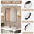 Cozy Design Tempered Glass Framed Wall-Mounted Bathroom Vanity Mirror-102799395-102799396-102799381