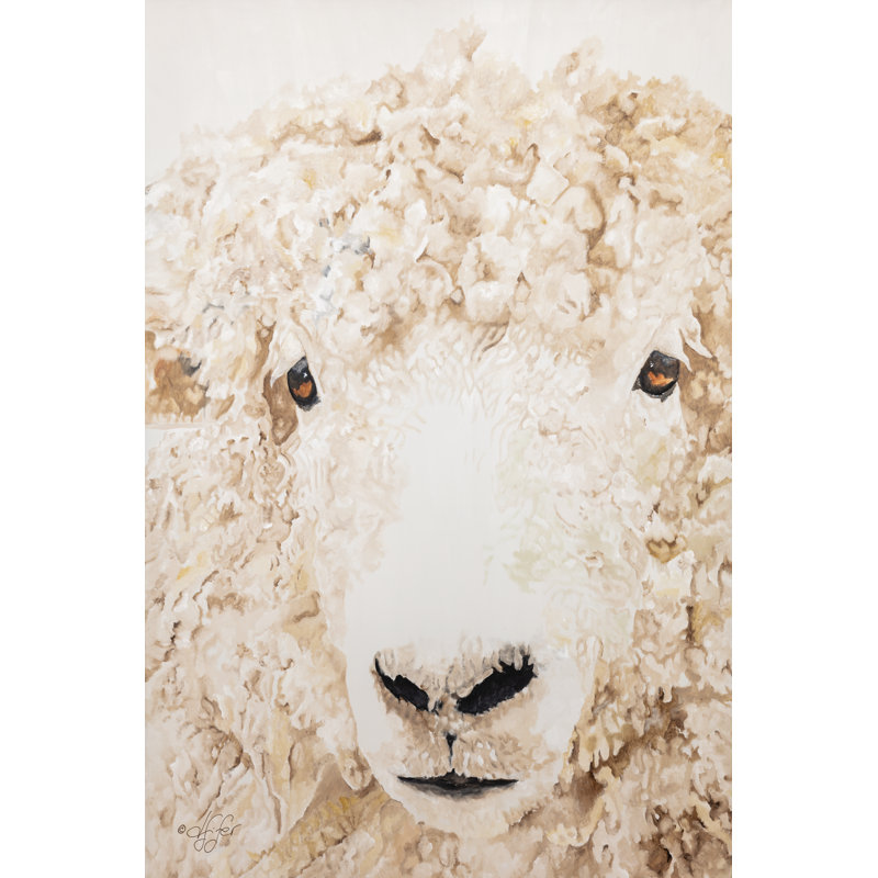 Woolly par Diane Fifer - reproduction, H 18 po x l 12 po, Toile tendue