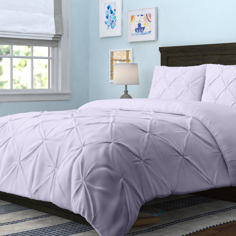 Polyester Bedding, Lavender, Full / Queen Duvet Cover + 2 Shams 
