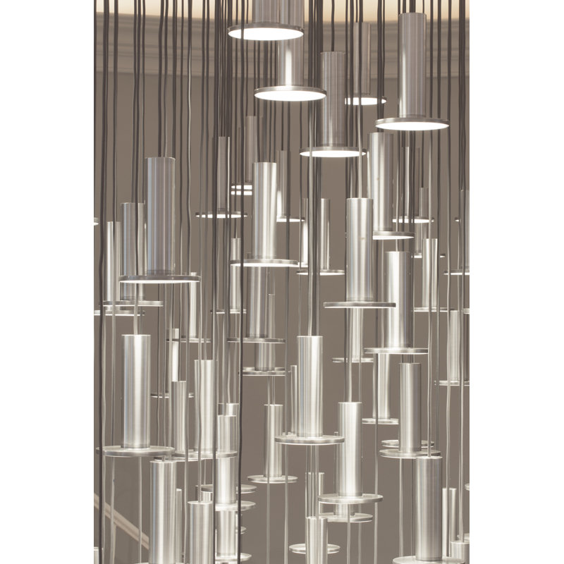 Cielo Hight Bright 3 Pendant Chandelier, 1, Gray/Chrome