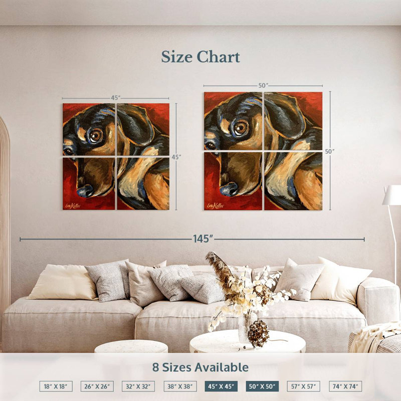 Brampt Dachshund Expressive, 50" H x 50" W