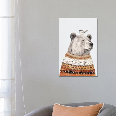«Fair Isle Bear I» par Victoria Borges - peinture sur toile tendue