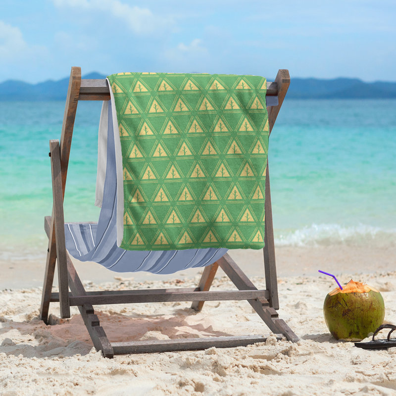 Barbra Beach Towel, Green/Gold