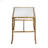 36x16x16.5" Zepeda Glass Top Coffee Table