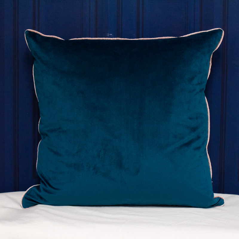 Oliver Square Throw, Teal/Blush, Pillow Cover Only - No Insert
