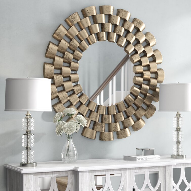 HBCY Creations Small Round Mirror, Gold Metal 20 inch Wall Mirror for  Bathroom, Entry, Dining Room, Living Room, and More, Modern Minimalist  Mirror