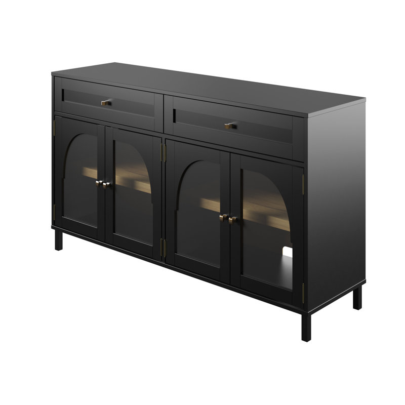 Buffet 2 tiroirs Avea, Noir