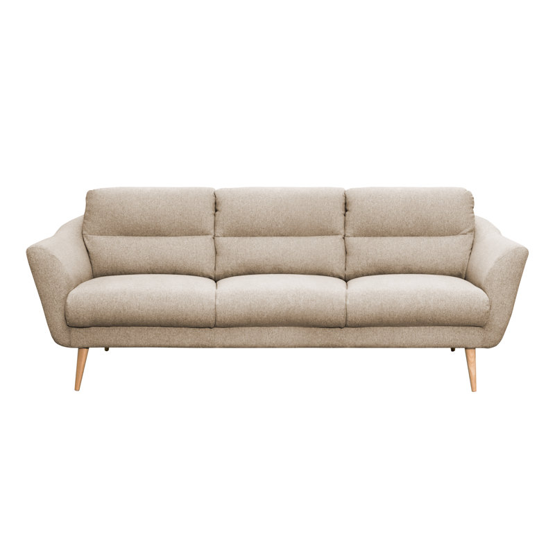 Rooney Odense 3 Seater Upholstered Sofa, Beige/White