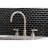 Kingston Brass Manhattan Two-Handle 3-Hole Deck Mount Widespread Bathroom Faucet with Brass Pop-Up Drain