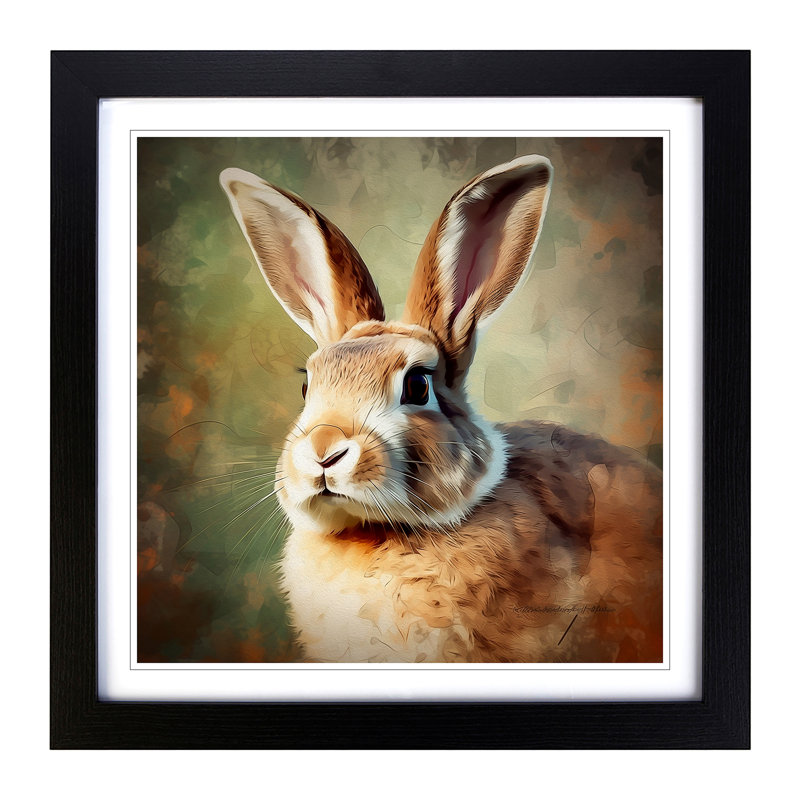 Rabbit Digital No.6 - Framed Print, Black