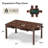 53" 6-Player Game Dining Table With Removable Top & Storage Rack