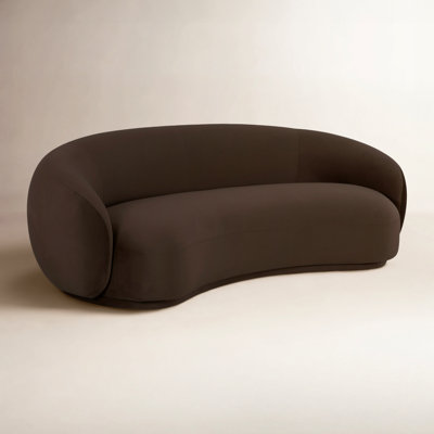Tov Furniture Kendall Chocolate Brown Velvet Sofa