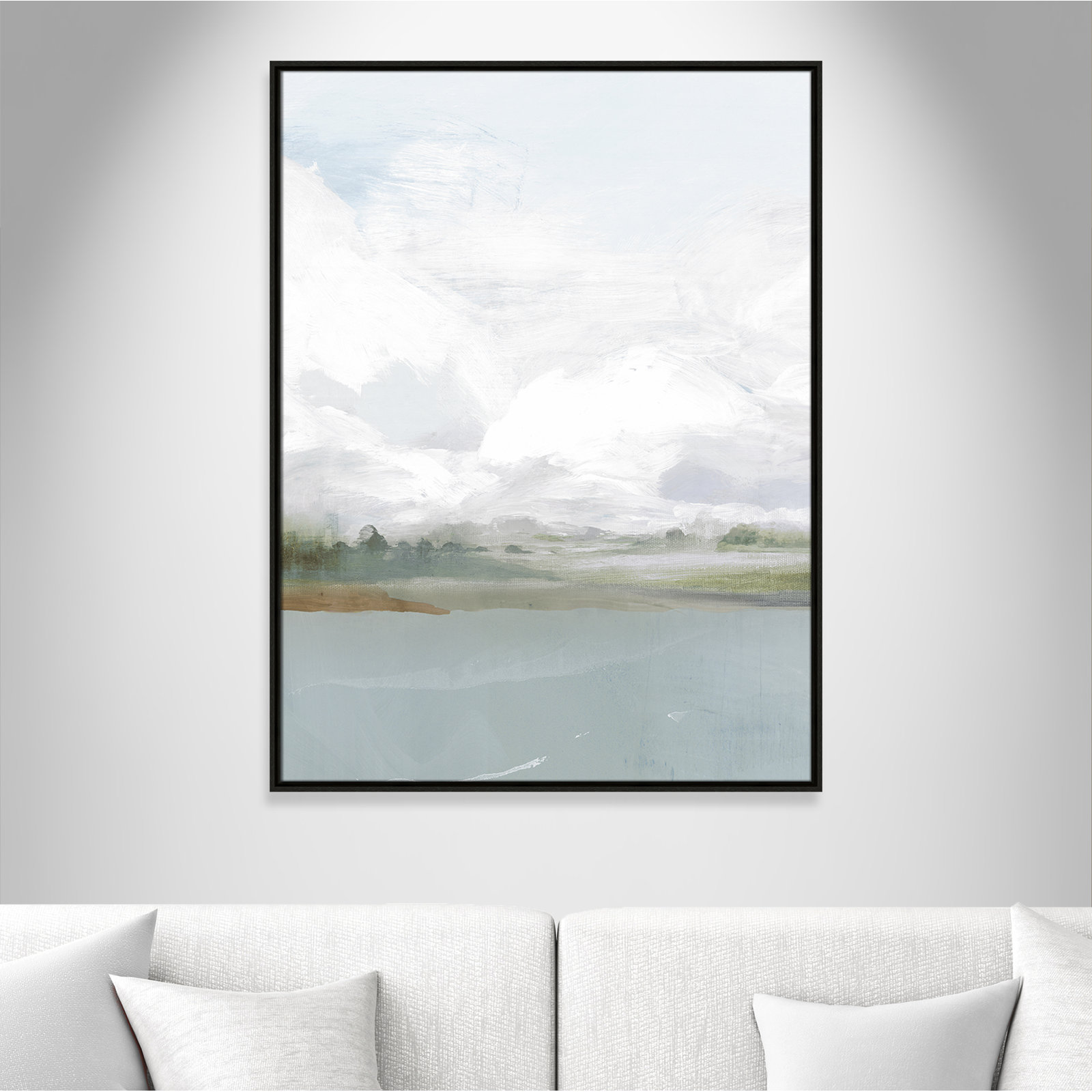 All Shore Painting, 41.5" H x 31.5" W, Black