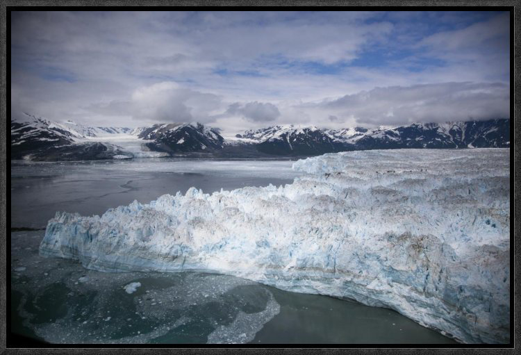 " Hubbard Glacier Encroaching On Gilbert Point ", 12" H x 18" W x 1.5" D