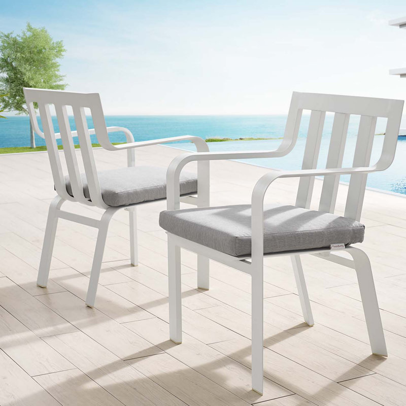Fauteuil d'extérieur en aluminium Baxley par Modway, gris