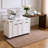 102.3" Kitchen Island With Extendable Dining Table, Kitchen Rolling Island Cart With Trash Storage Cabinet, 3-tier Pull-out Spice Rack, Mobile Island Table On Wheels For Kitchen, Dining Room,white-282008292