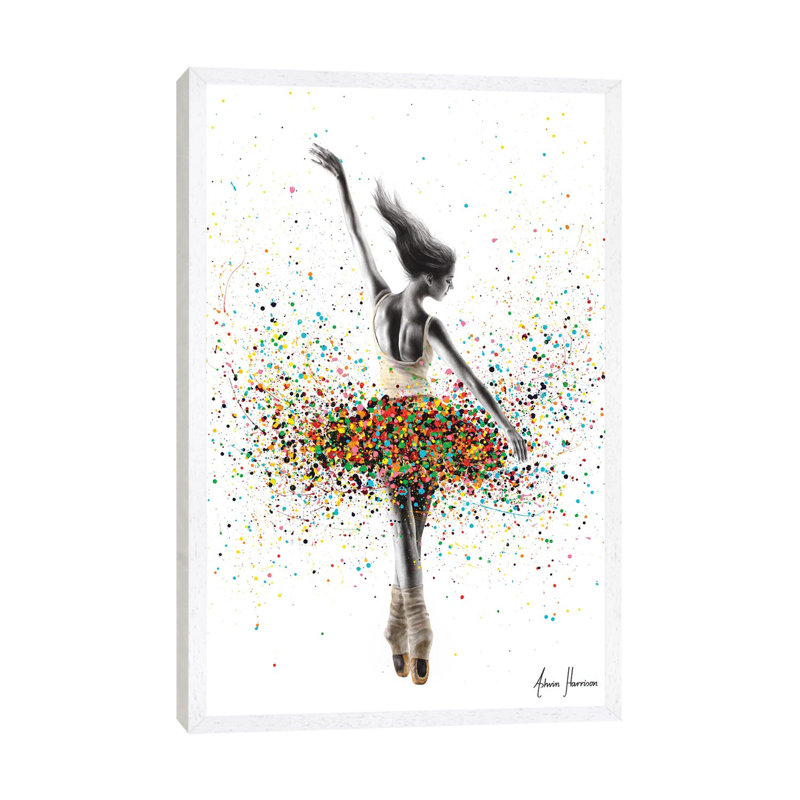The Dance Dreamer by Ashvin Harrison - Print on Canvas, 152.5 cm H x 101.5 cm W, White Framed