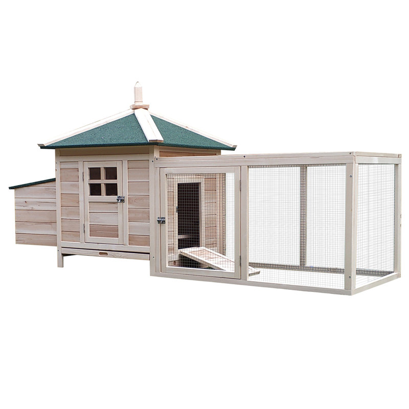 Poulailler en bois 77 po avec boîte de nidification Pawhut