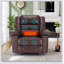 Fauteuil inclinable manuel respirant en cuir avec massage et chauffage pour une détente ultime dans le salon-1829513768